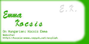 emma kocsis business card